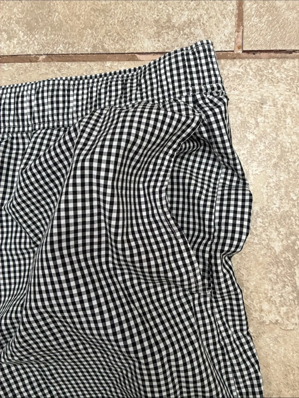 J. Crew Black and White Gingham Boxer Shorts